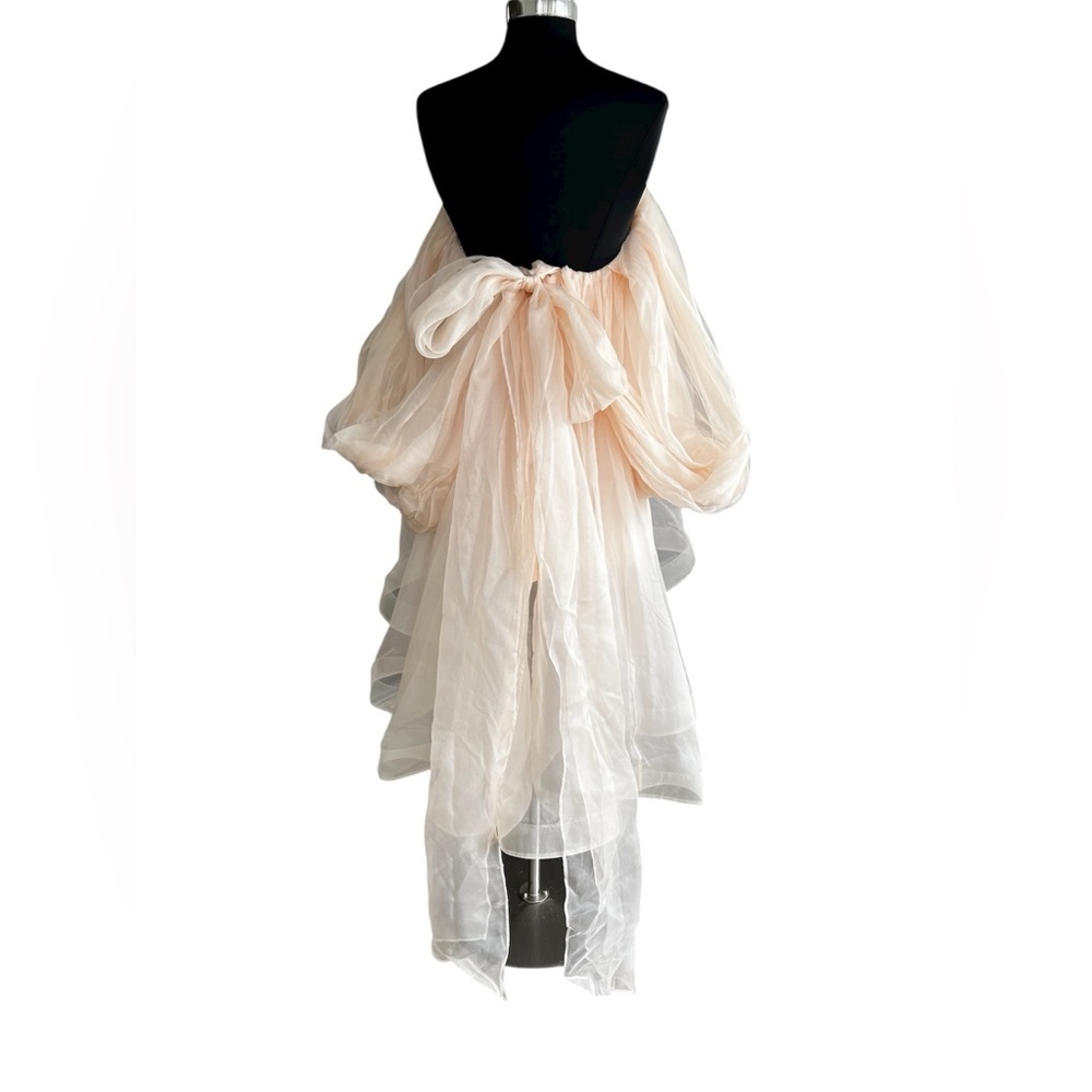 ZIMMERMANN Crush Pink Strapless gathered silk-organza Mini Dress AU 0 (US 4) - Picture 9 of 12